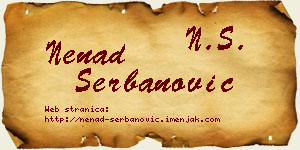 Nenad Šerbanović vizit kartica